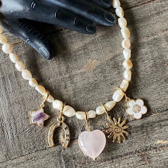 NEW FP x Luna Norte Freshwater Pearl Charm Necklace - Picture 4 of 7